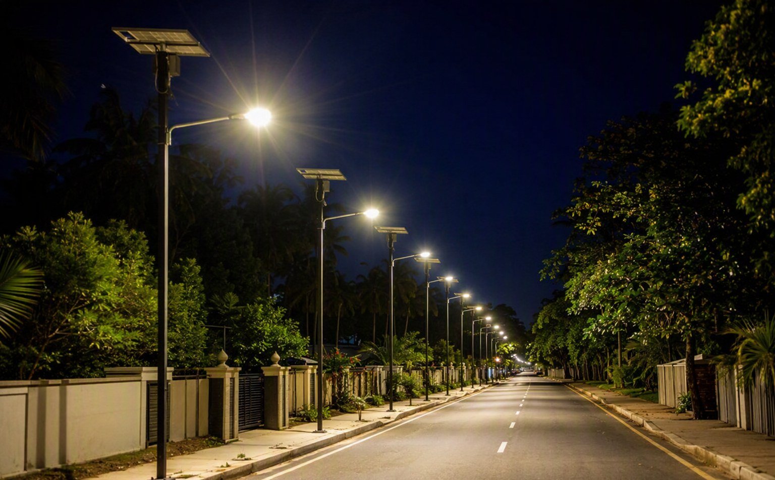 Solar Street Lighting Installation