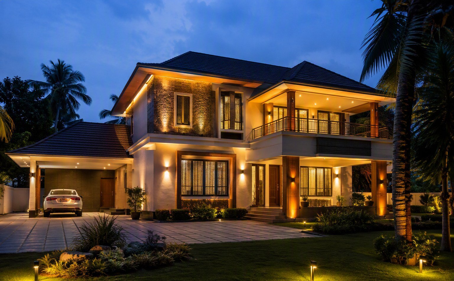 Luxury Villa Facade & Garden Lighting